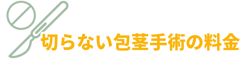 名古屋の包茎手術クリニックの選び方：切らない包茎手術の料金を示す画像